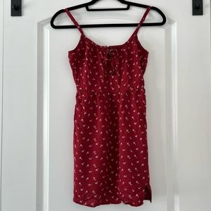 Hollister Red Tie Front Mini Dress